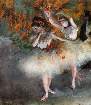  degas - Dos bailarines entrando al escenario Edgar Degas
